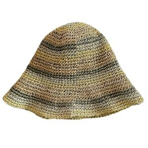 MARA MANZONA Women’s Tan Woven Cloche Straw Hat ONE SIZE FITS MOST